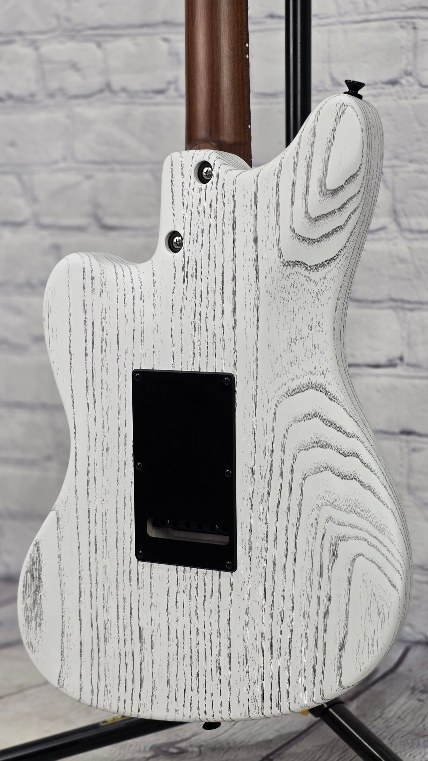 Anderson Guitarworks Raven Classic 6 String Electric Guitar Satin Organic Grain White with Black Fill