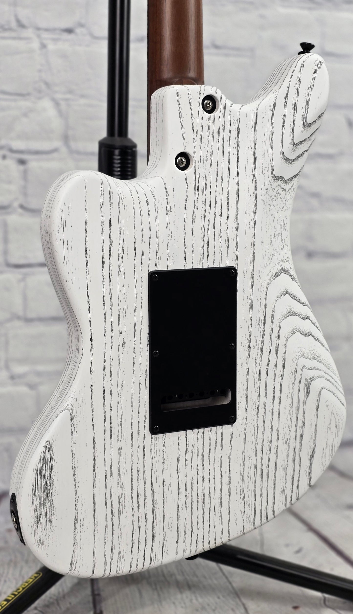 Anderson Guitarworks Raven Classic 6 String Electric Guitar Satin Organic Grain White with Black Fill