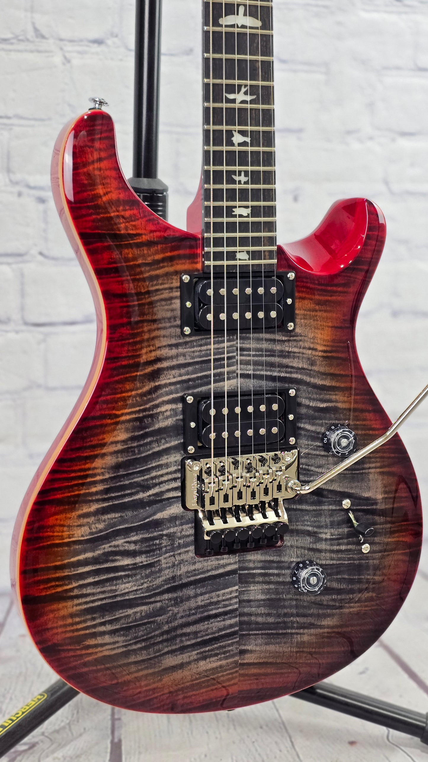 Paul Reed Smith PRS Guitars SE Custom 24 Floyd Rose Electric Guitar Charcoal Cherry Burst