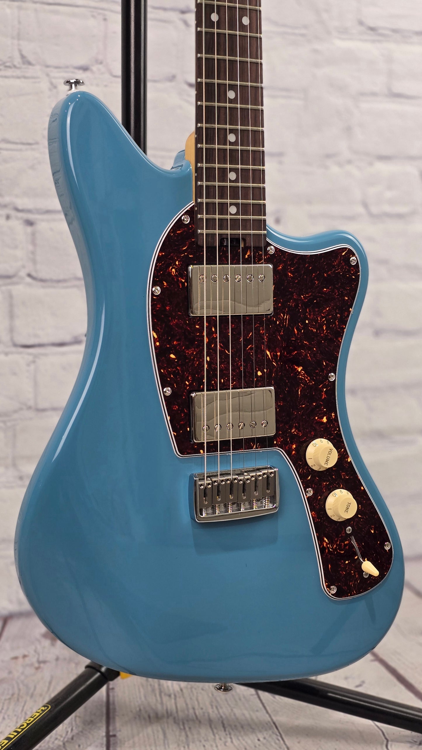 Cream T Guitars Crossfire Standard Electric Guitar GUITAR-X Pickup Swapping Etna Blue