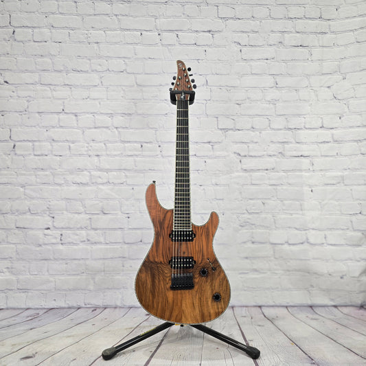USED Mayones Regius 7 String Electric Guitar Claro Walnut Natural