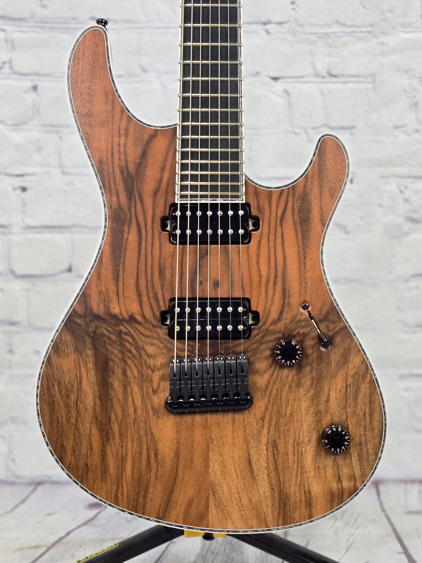 USED Mayones Regius 7 String Electric Guitar Claro Walnut Natural
