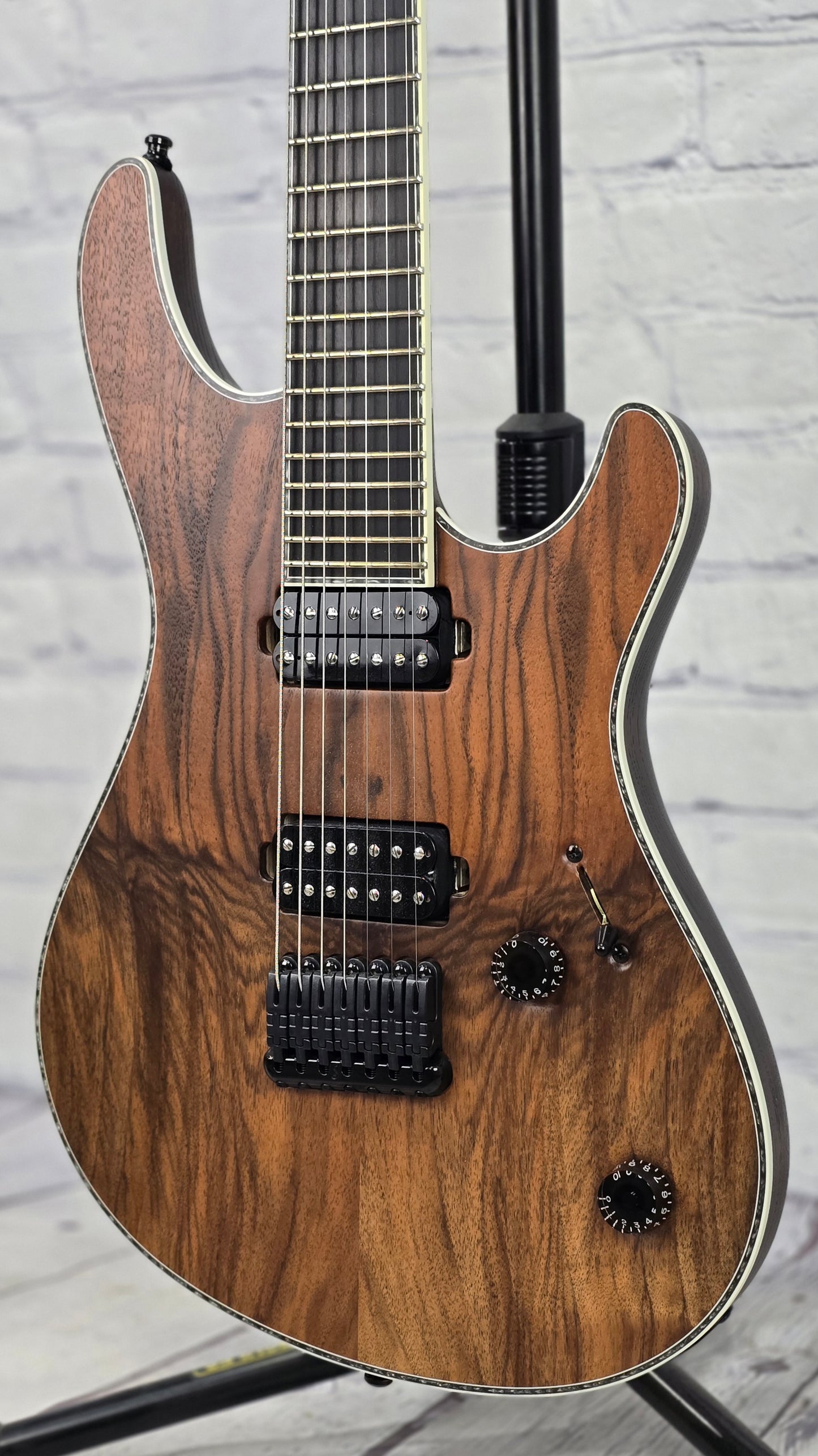 USED Mayones Regius 7 String Electric Guitar Claro Walnut Natural