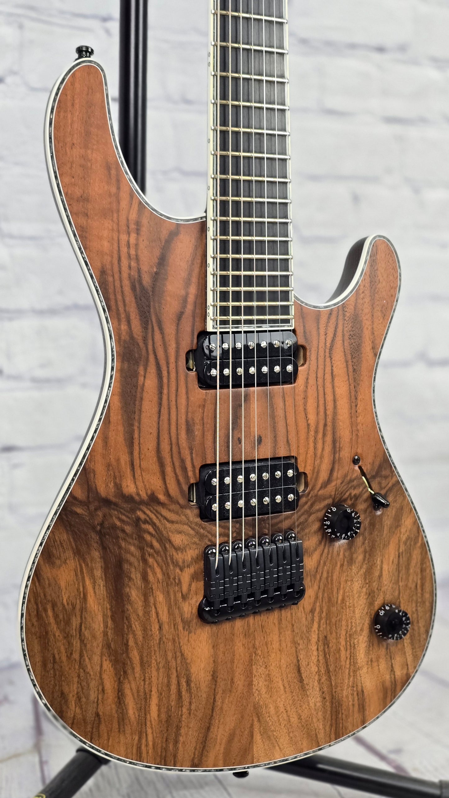 USED Mayones Regius 7 String Electric Guitar Claro Walnut Natural
