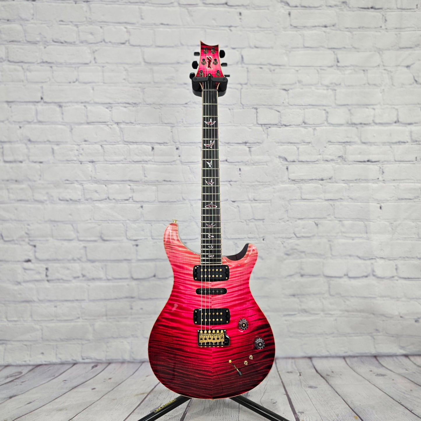 Paul Reed Smith PRS Guitars Private Stock #11409 Modern Eagle V 6 String Electric Guitar Blood Red Reverse Dragon's Breath