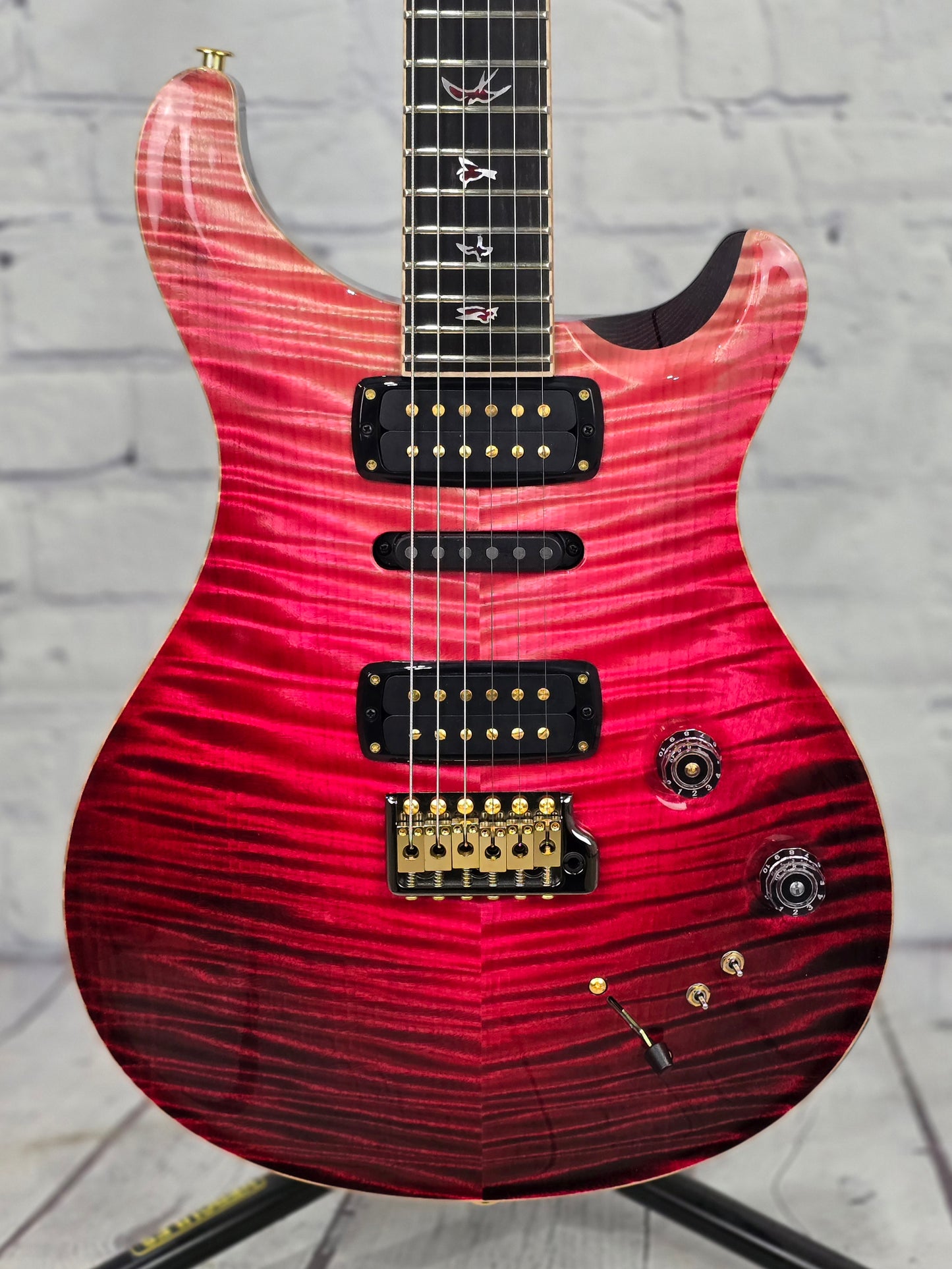 Paul Reed Smith PRS Guitars Private Stock #11409 Modern Eagle V 6 String Electric Guitar Blood Red Reverse Dragon's Breath