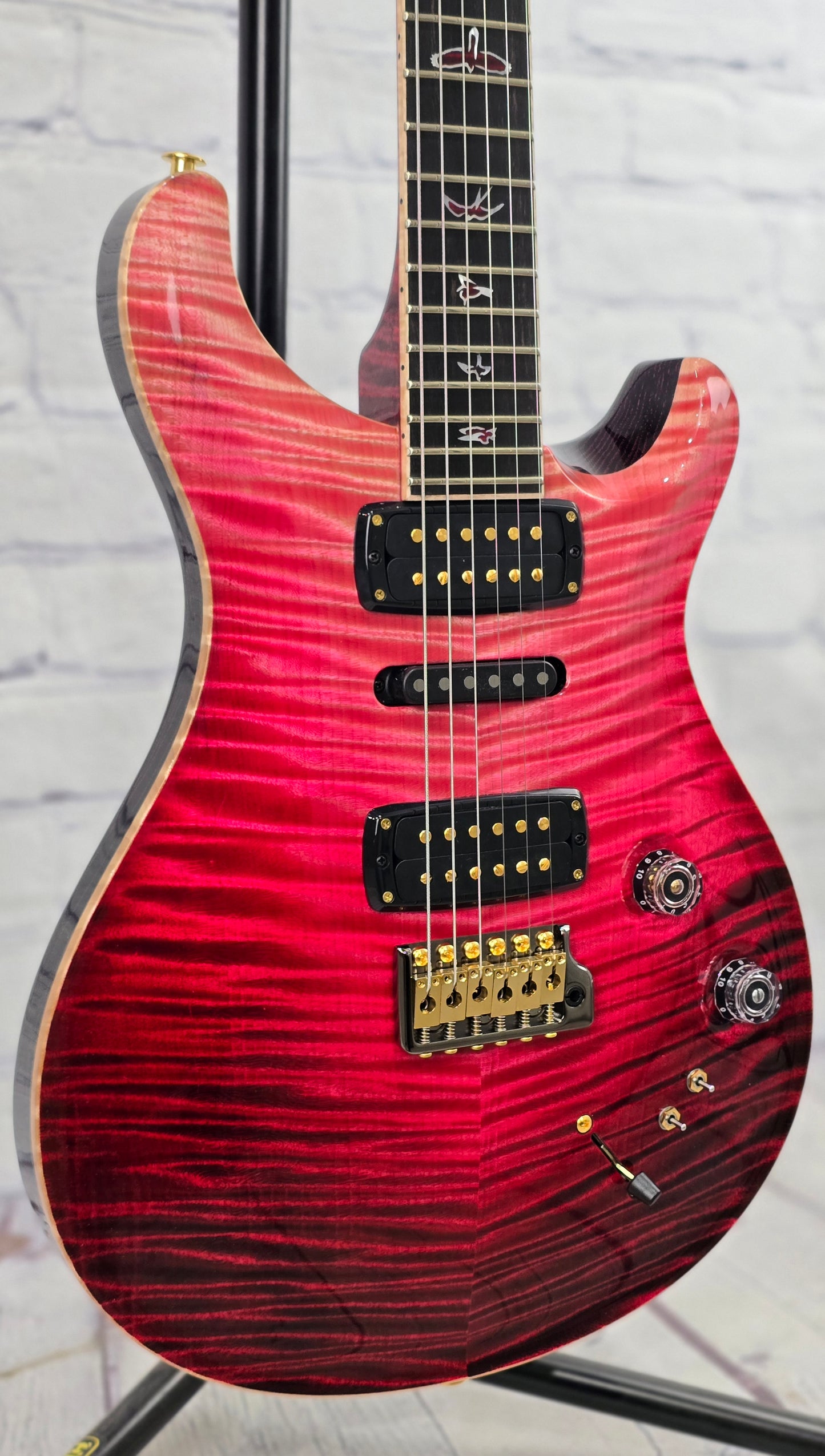 Paul Reed Smith PRS Guitars Private Stock #11409 Modern Eagle V 6 String Electric Guitar Blood Red Reverse Dragon's Breath