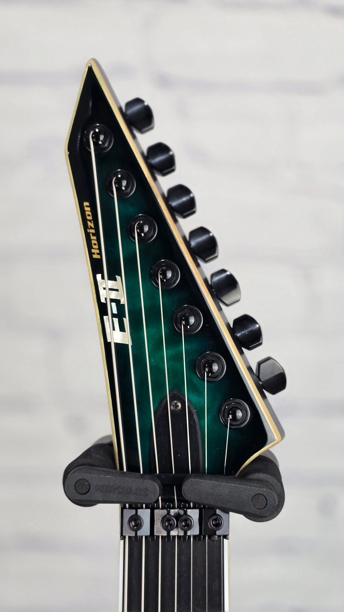 ESP E-II Horizon FR-7 7 String Electric Guitar Floyd Rose Black Turquoise Burst