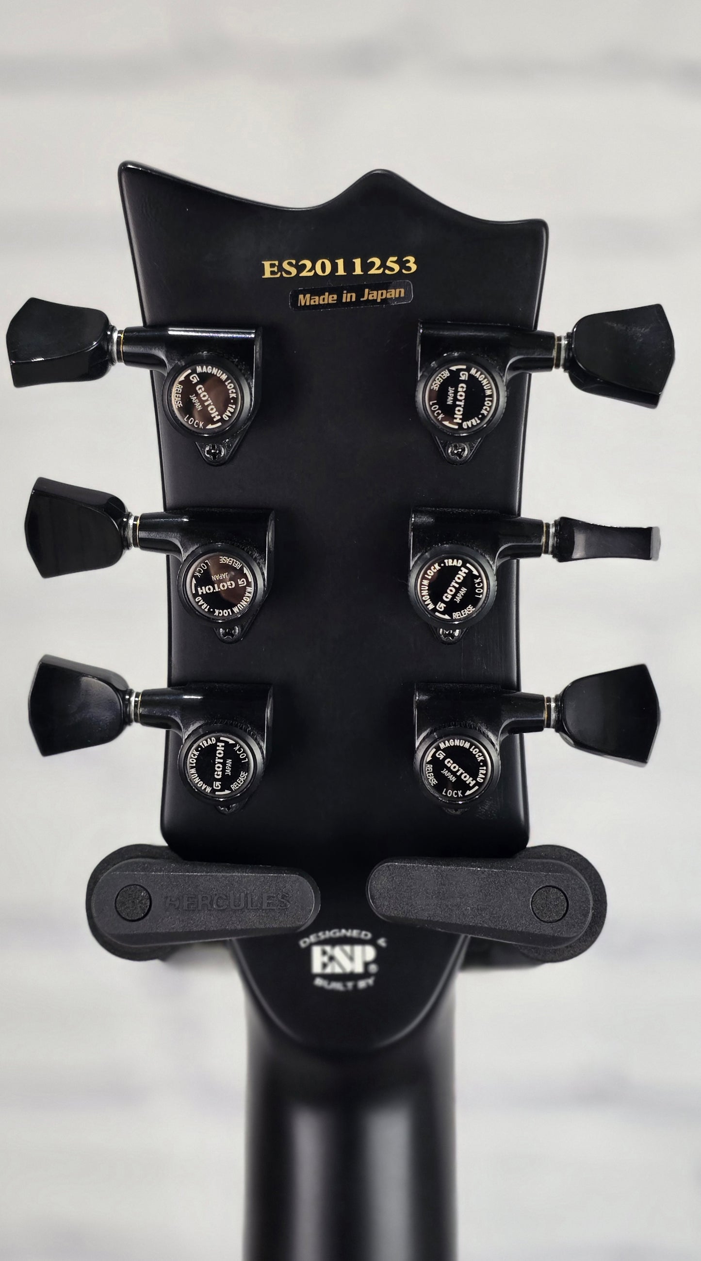 ESP E-II Eclipse EverTune 6 String Electric Guitar Black Satin