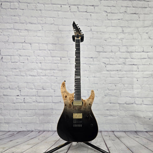 ESP E-II M-II Neck-Through 6 String Electric Guitar Black Natural Fade