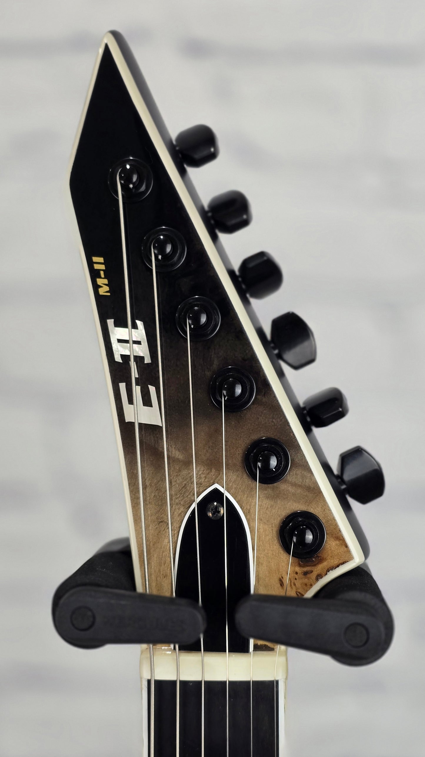 ESP E-II M-II Neck-Through 6 String Electric Guitar Black Natural Fade