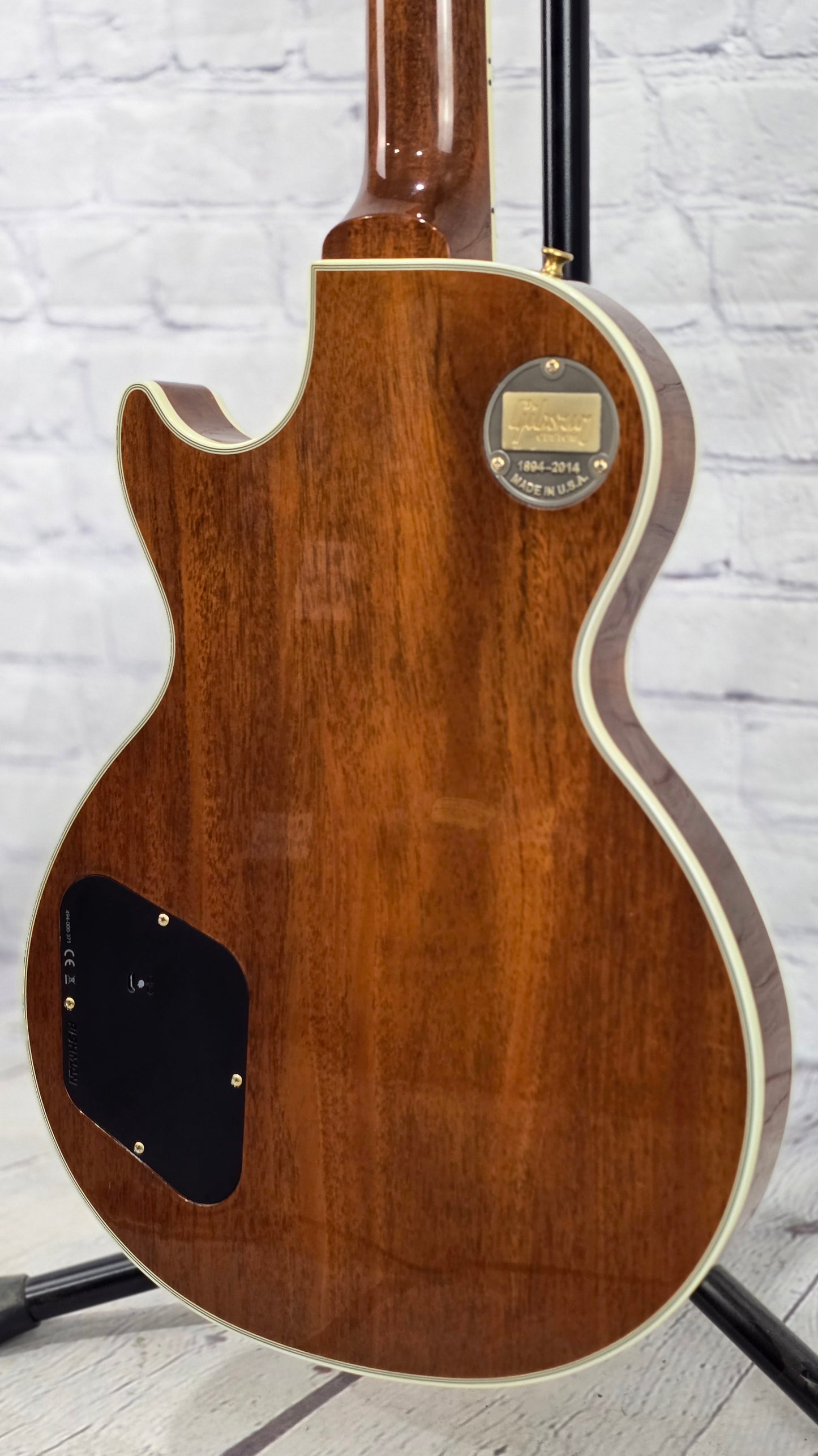 USED 2014 Gibson Les Paul Custom Electric Guitar Flame Top Honey Burst