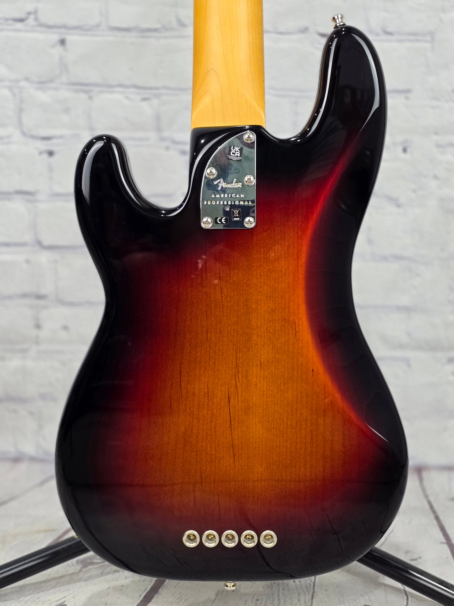 USED Fender American Professional II Precision Bass V 5 String Bass 3 Color Sunburst