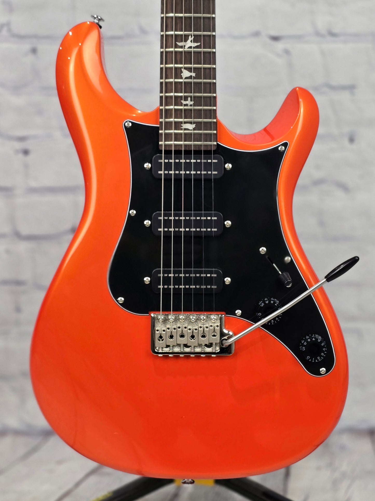USED Paul Reed Smith PRS SE NF3 Rosewood 6 String Electric Guitar Metallic Orange