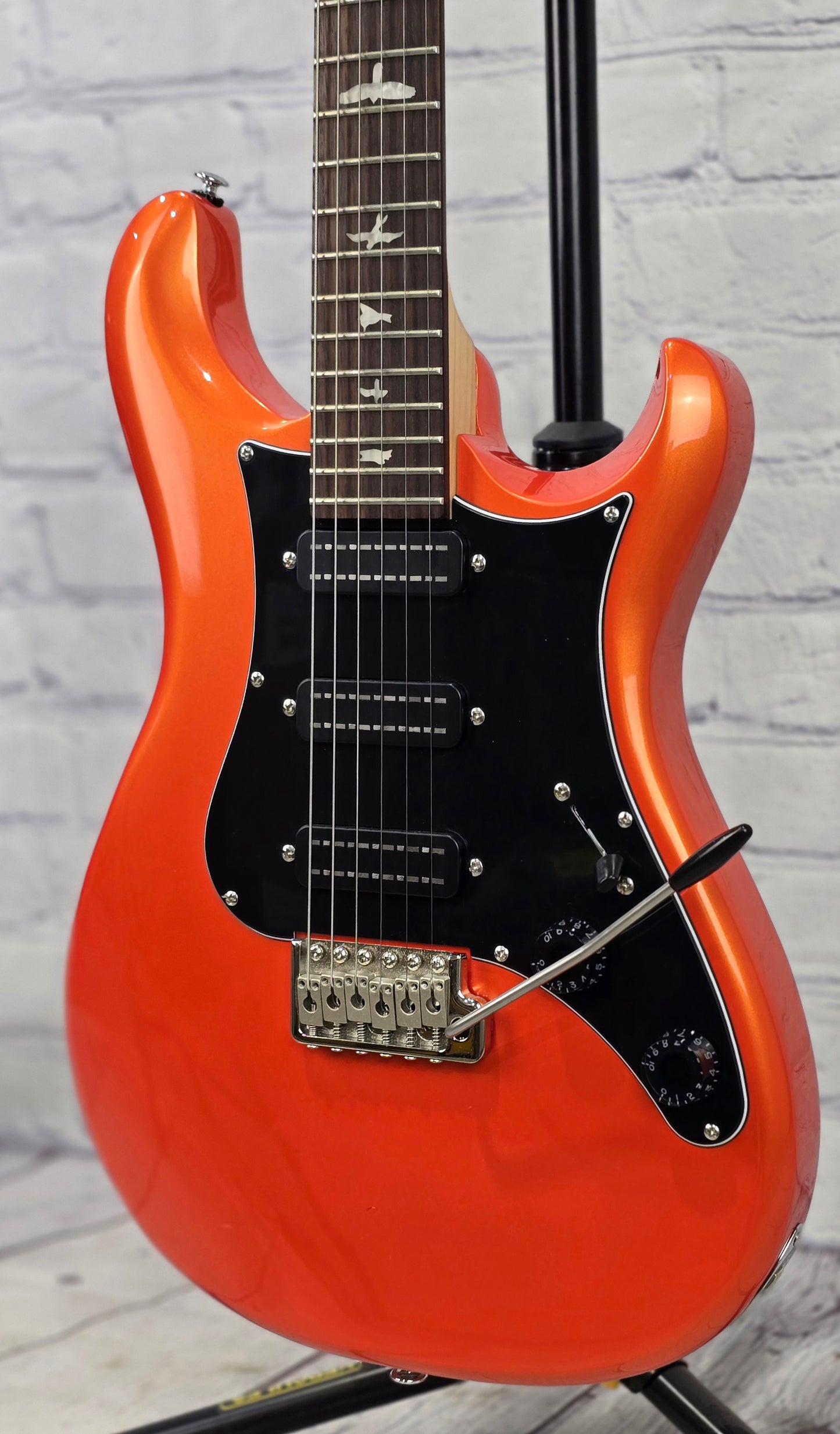 USED Paul Reed Smith PRS SE NF3 Rosewood 6 String Electric Guitar Metallic Orange