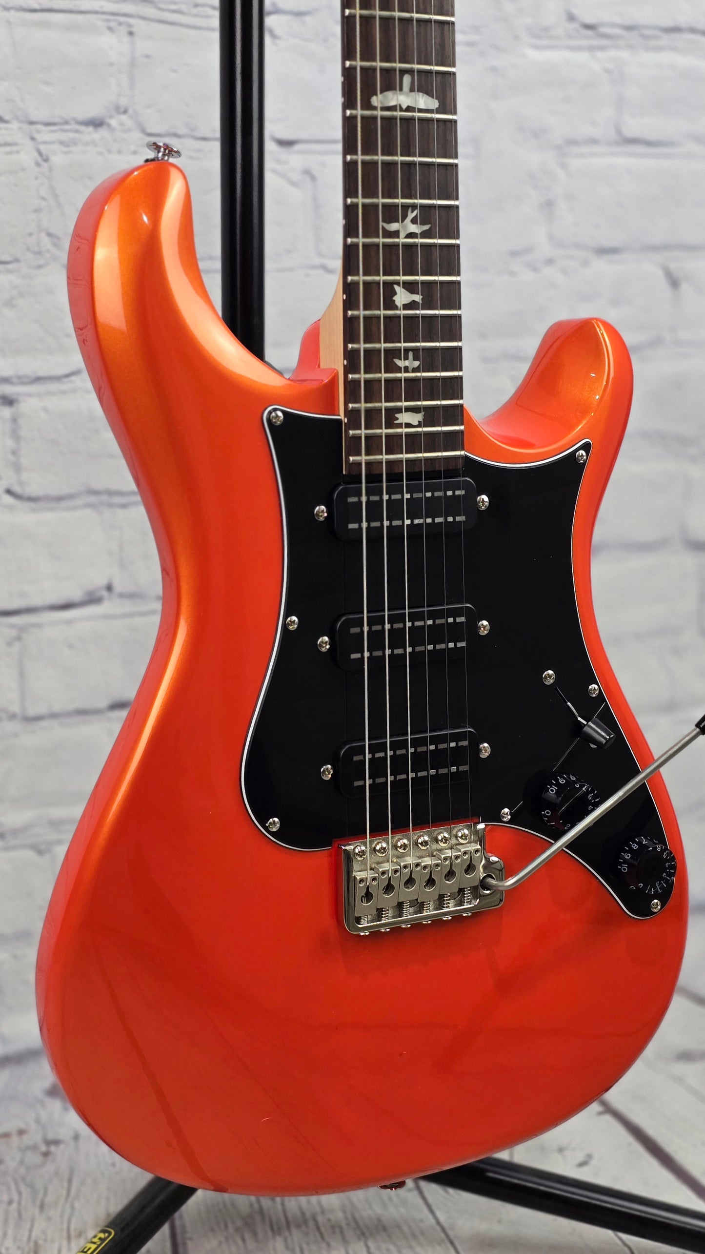 USED Paul Reed Smith PRS SE NF3 Rosewood 6 String Electric Guitar Metallic Orange