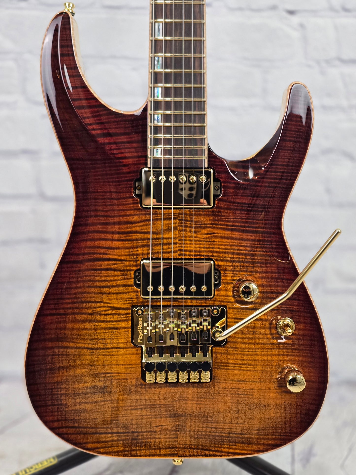 ESP Custom Shop 50th Anniversary Horizon CTM 6 String Electric Guitar Flamed Maple Antique Brown Reverse Burst