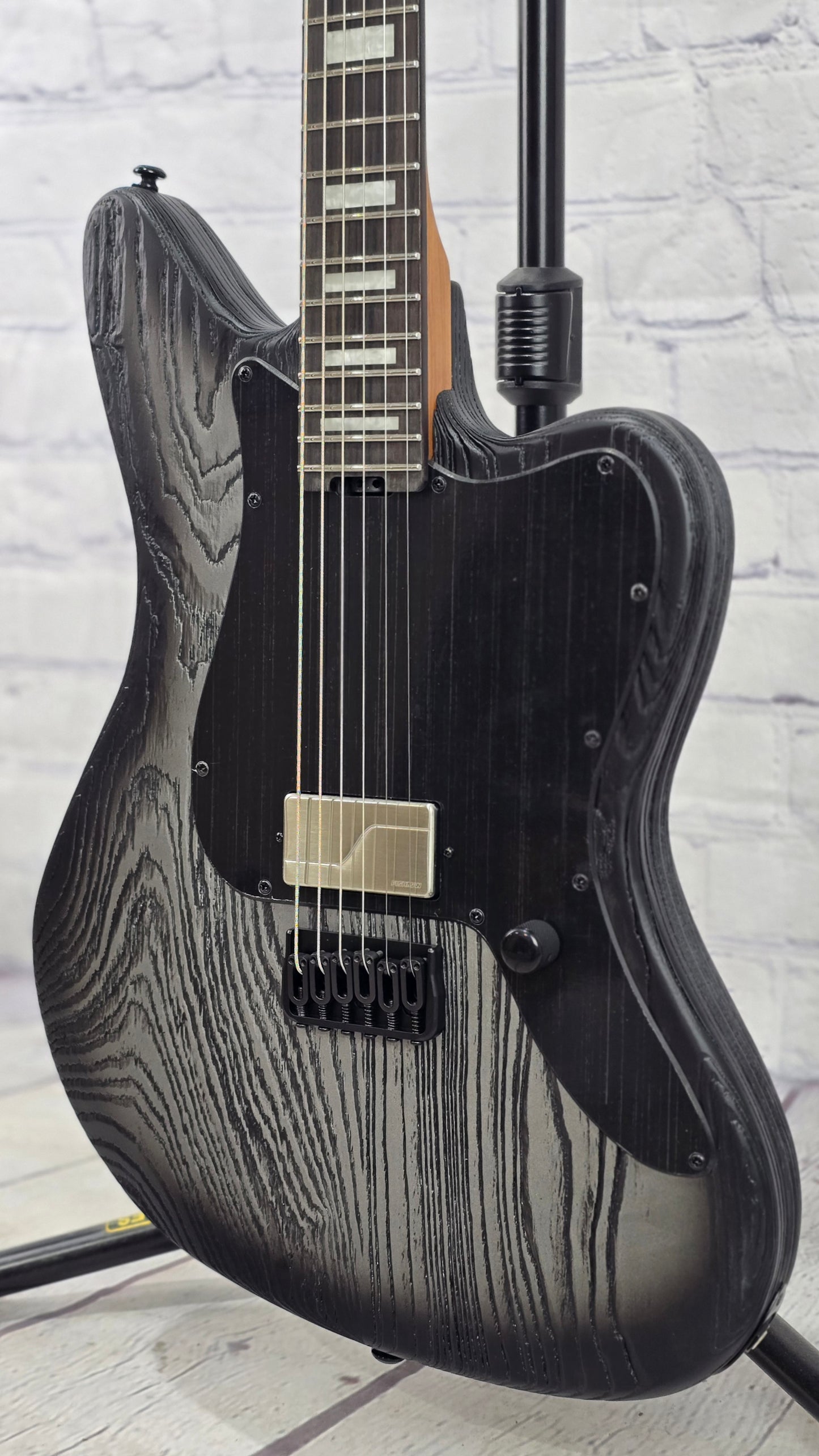 ESP LTD XJ-1 HT Baritone 6 String Electric Guitar Silver Blast