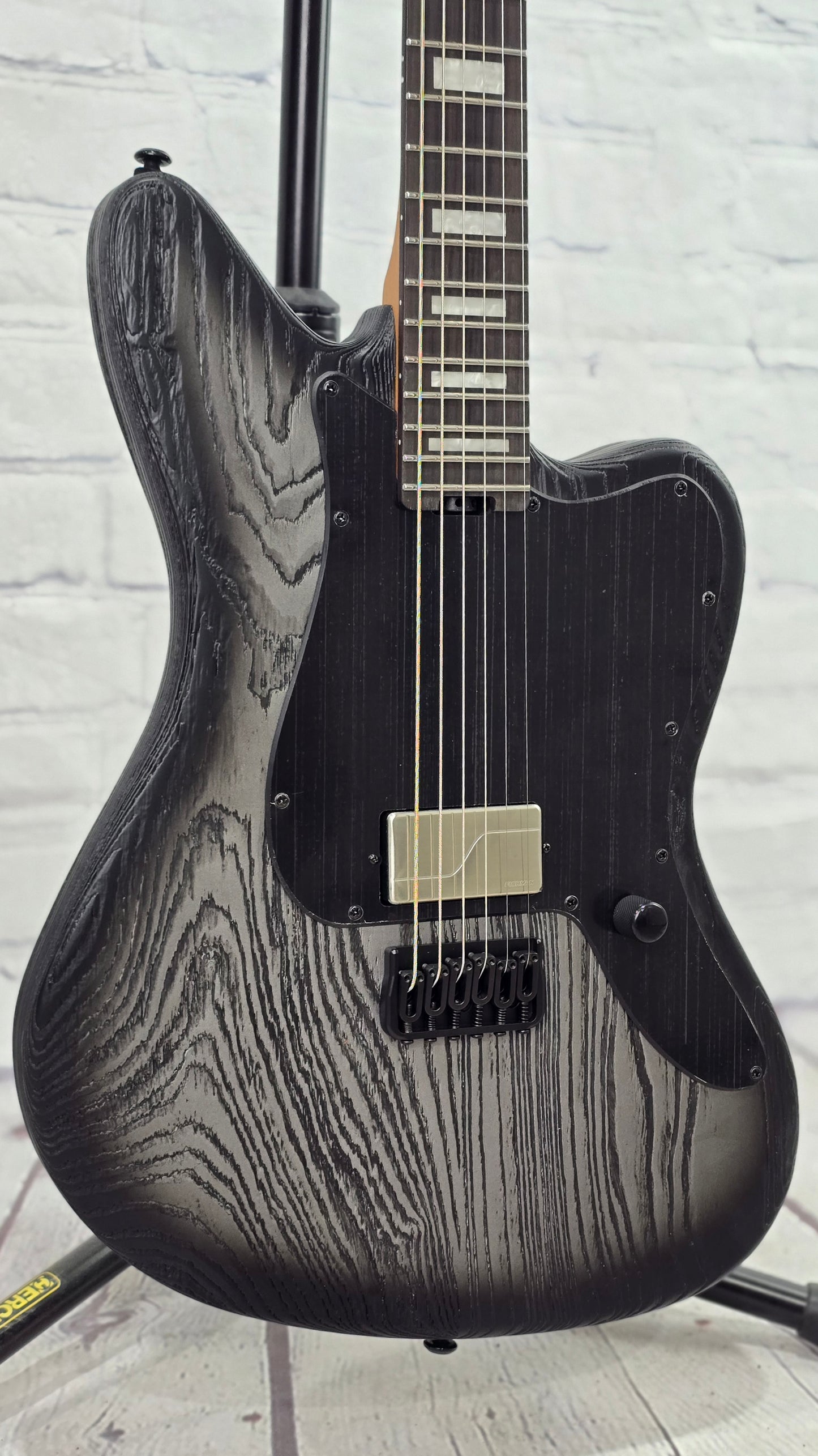 ESP LTD XJ-1 HT Baritone 6 String Electric Guitar Silver Blast