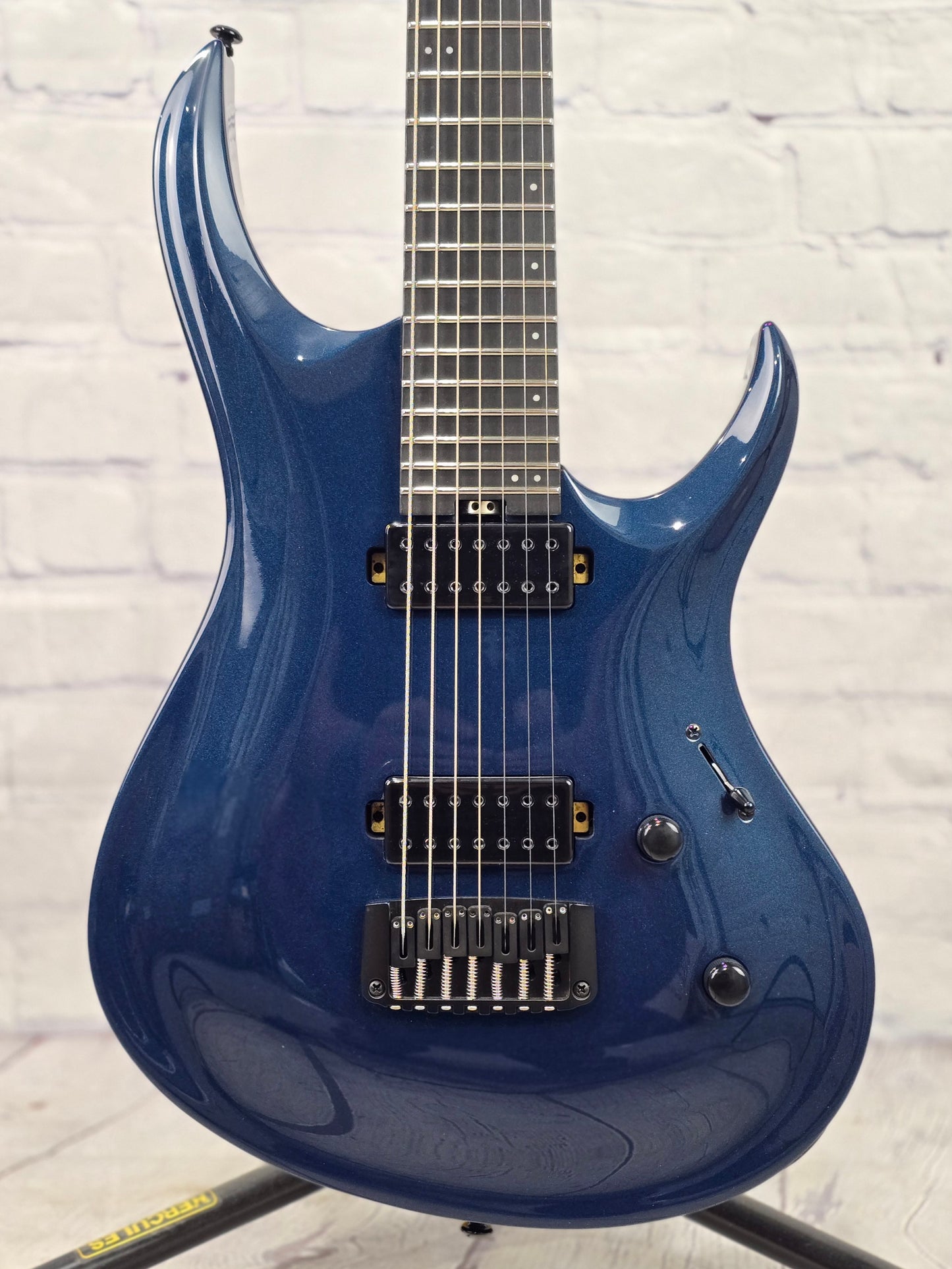 Balaguer Select Diablo Baritone 7 String Electric Guitar Gloss Metallic Blueberry