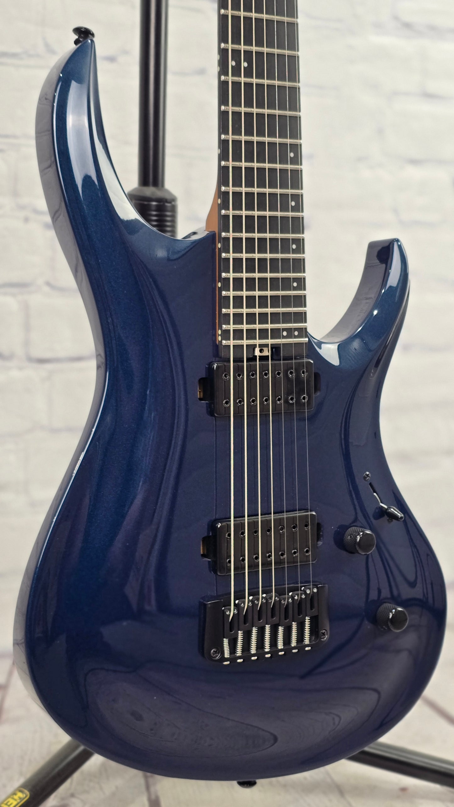 Balaguer Select Diablo Baritone 7 String Electric Guitar Gloss Metallic Blueberry
