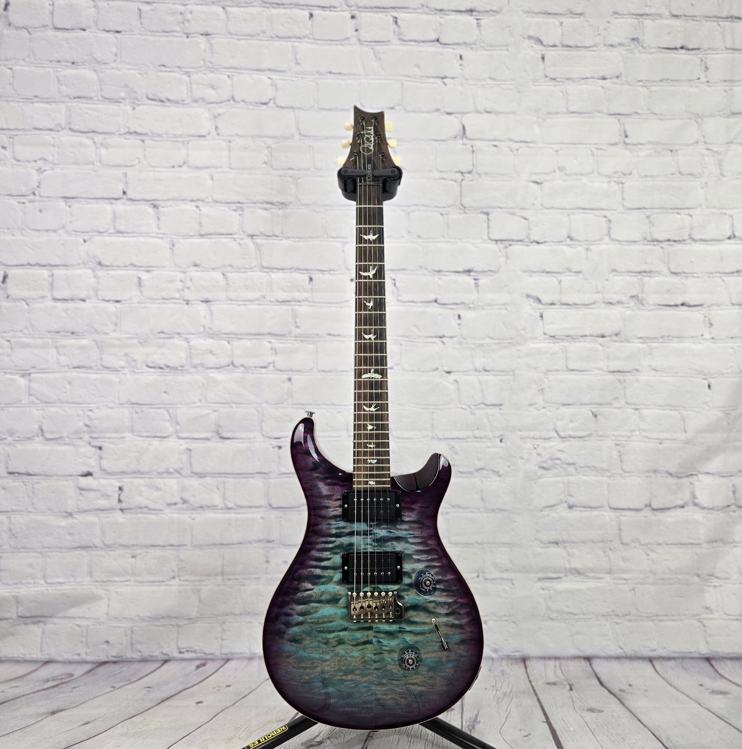 USED Paul Reed Smith PRS Custom 24 Quilt 10 Top Wood Library Electric Guitar Aquableaux Purpleburst