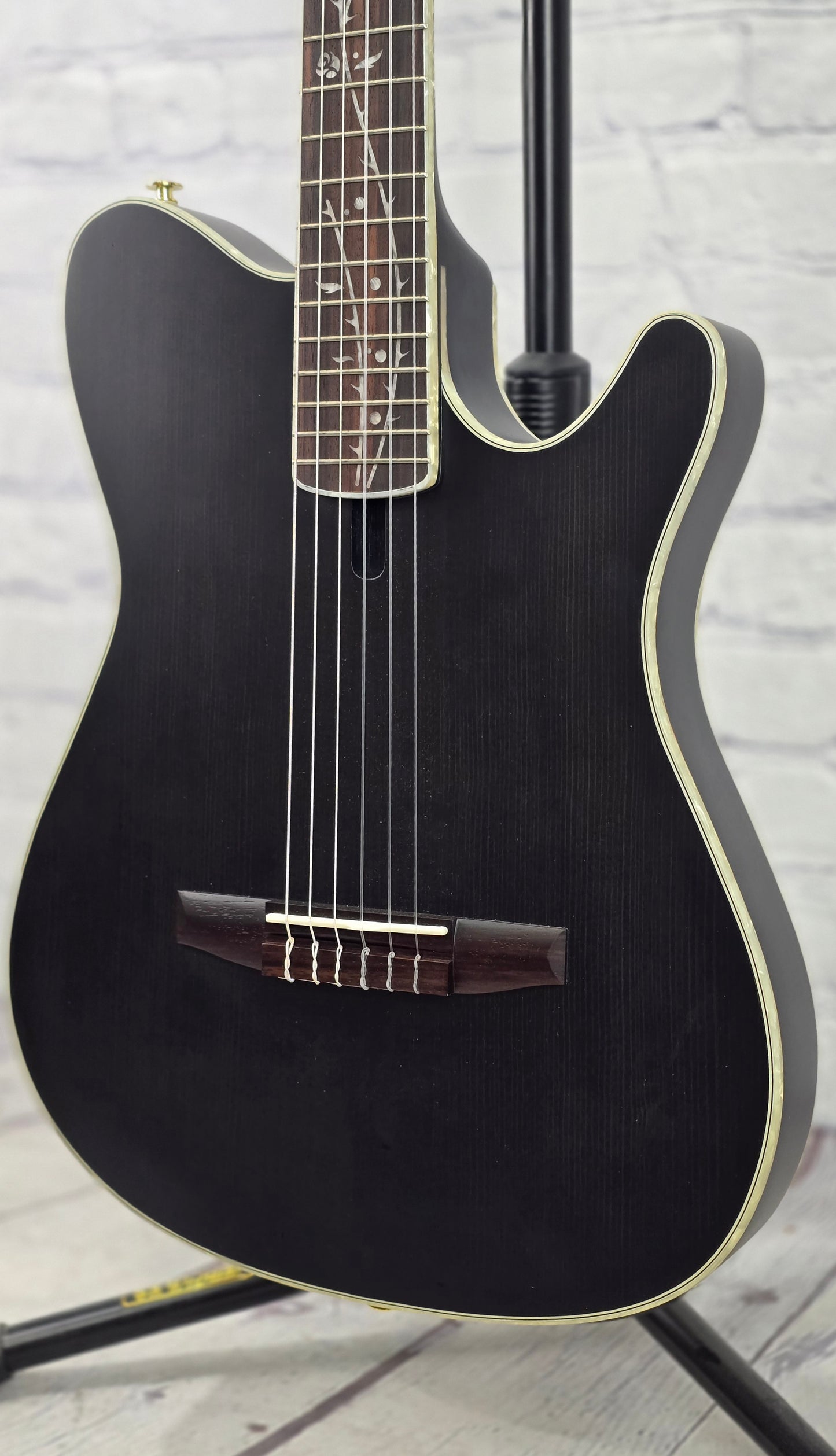 Ibanez TOD10N TKF Tim Henson Nylon String Acoustic Guitar Transparent Flat Black