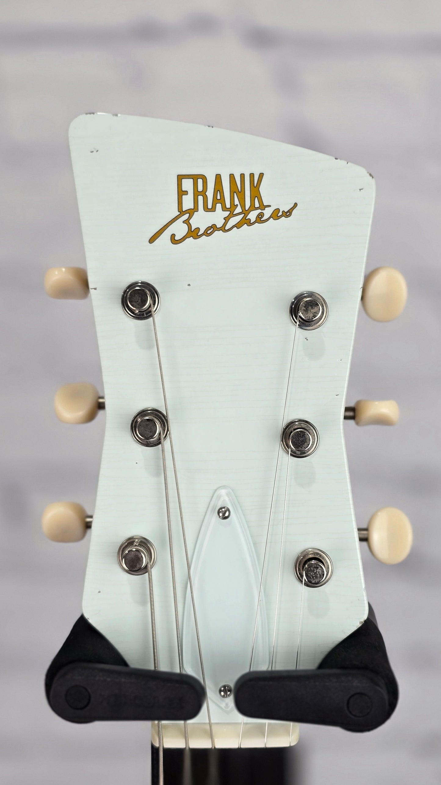 Frank Brothers Sonar 6 String Electric Guitar Faded Sonic Blue Aged