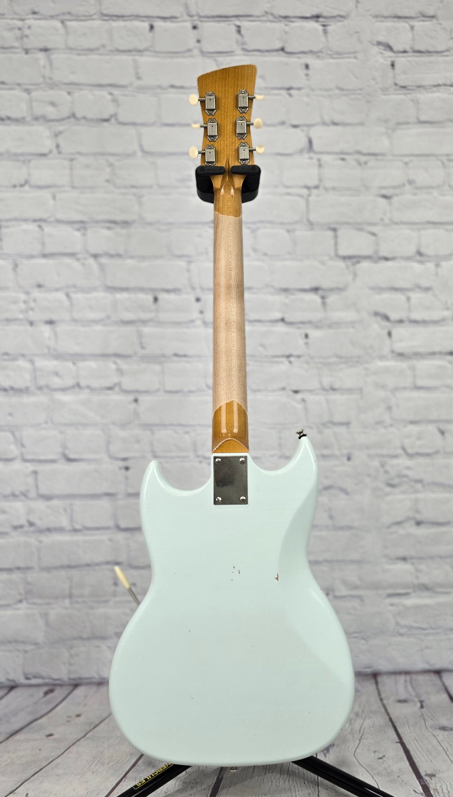 Frank Brothers Sonar 6 String Electric Guitar Faded Sonic Blue Aged