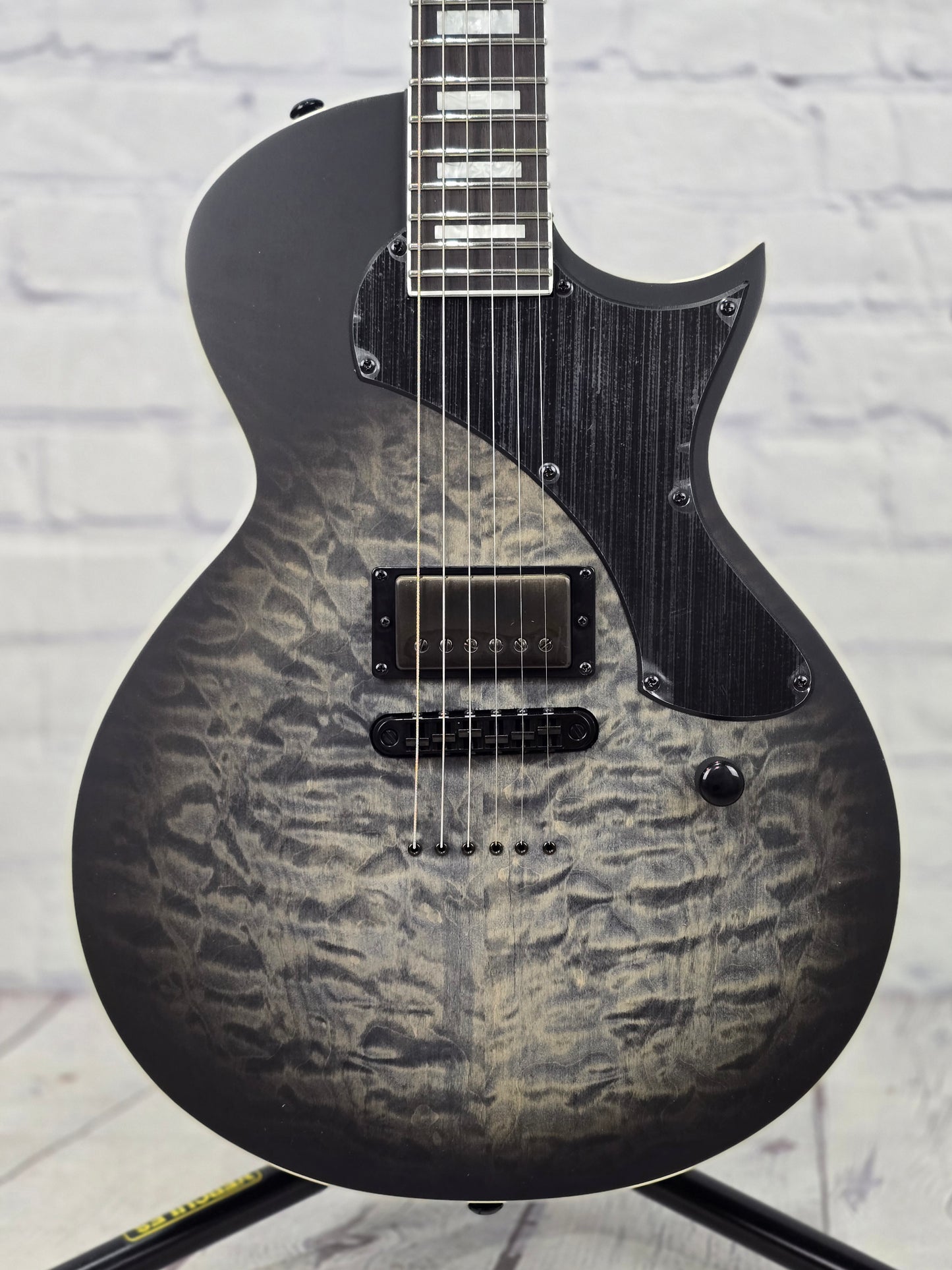 ESP LTD Deluxe EC-01FT 6 String Electric Guitar Charcoal Burst Satin