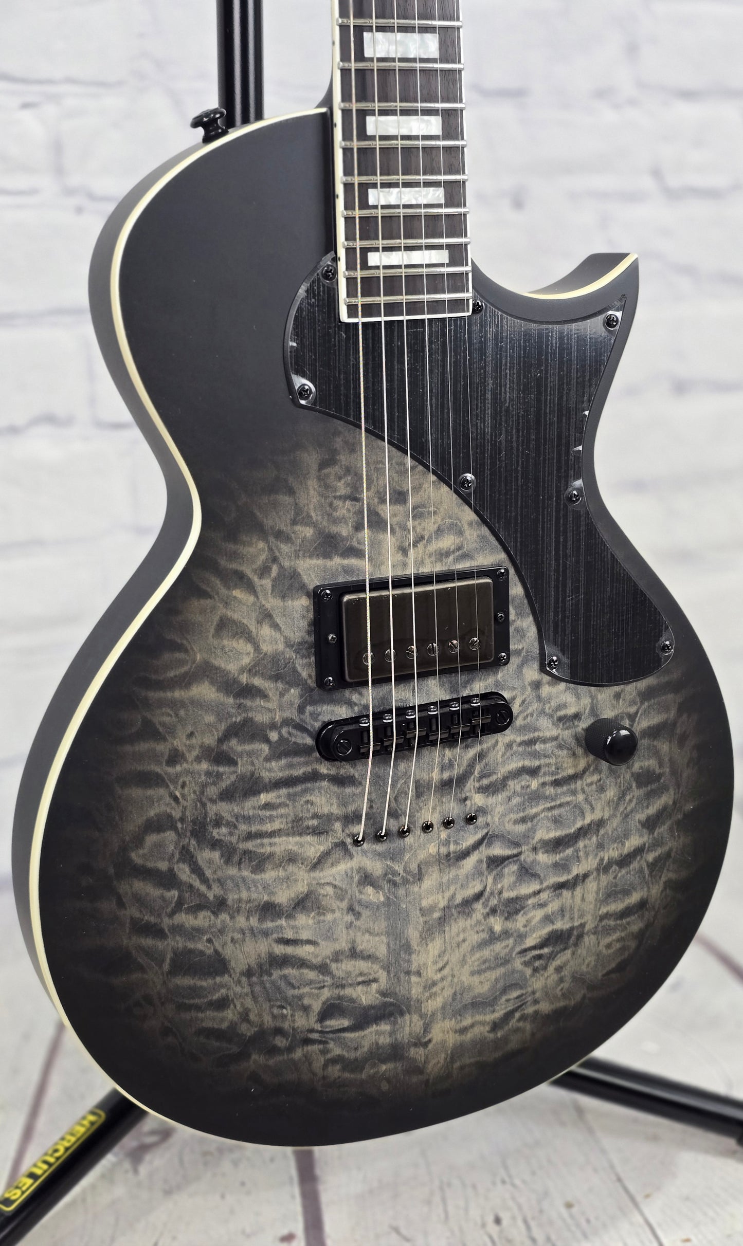 ESP LTD Deluxe EC-01FT 6 String Electric Guitar Charcoal Burst Satin