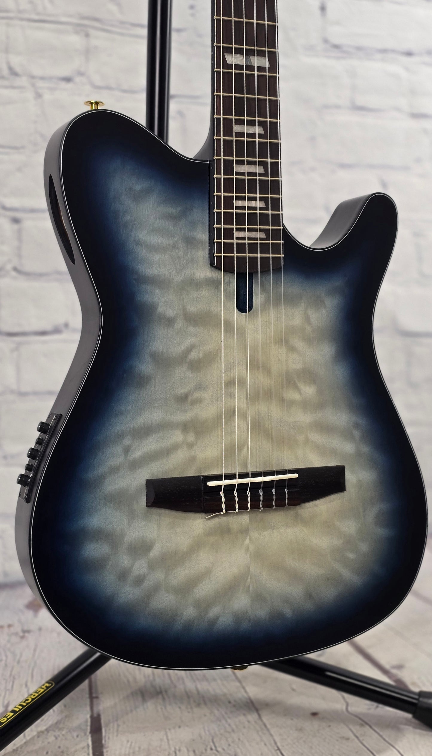 Ibanez FRH20QMN CTL 6 String Classical Electric Acoustic Guitar Cosmic Blue Starburst Low Gloss