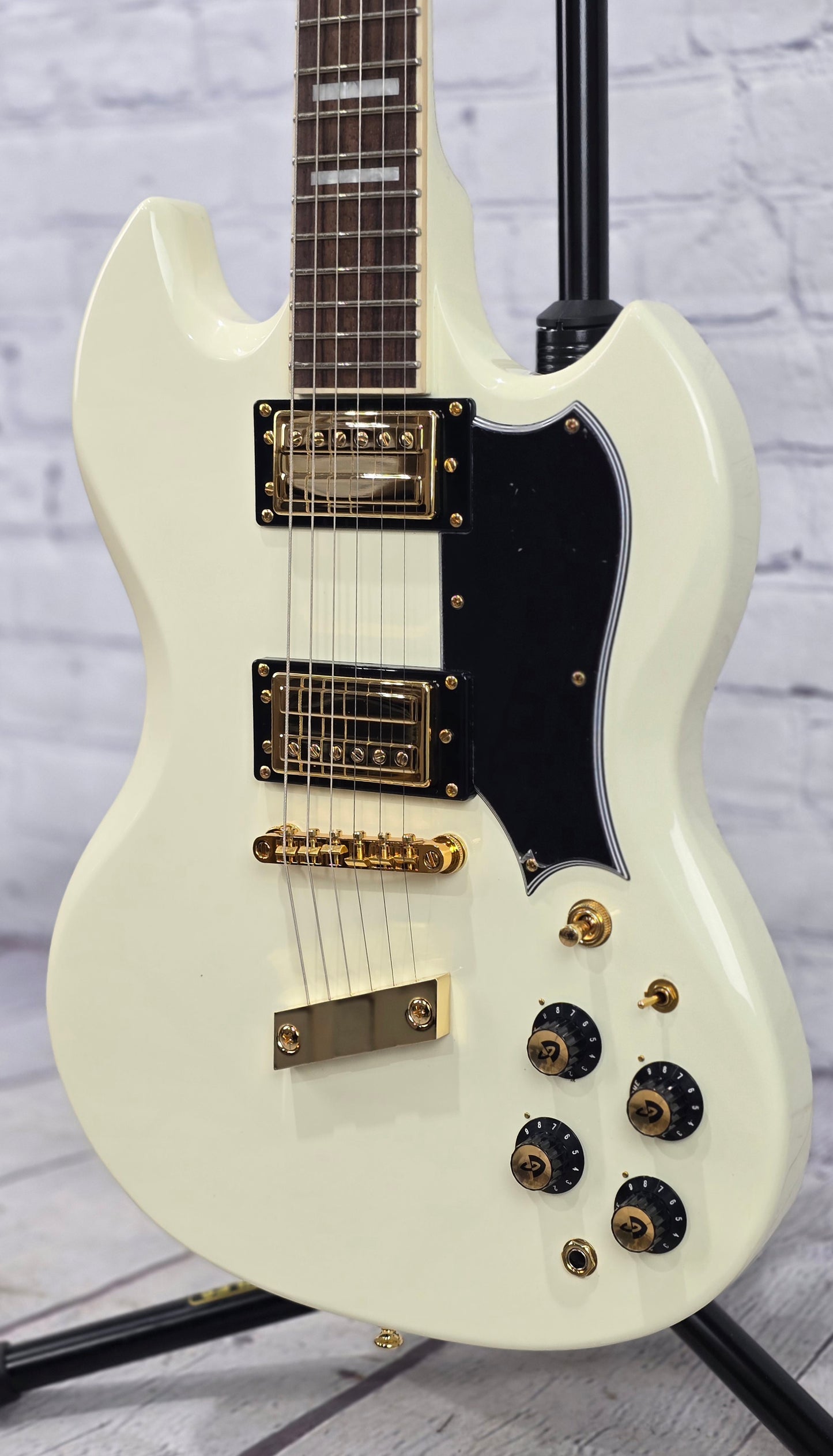 Guild Polara Kim Thayil Signature 6 String Electric Guitar Vintage White