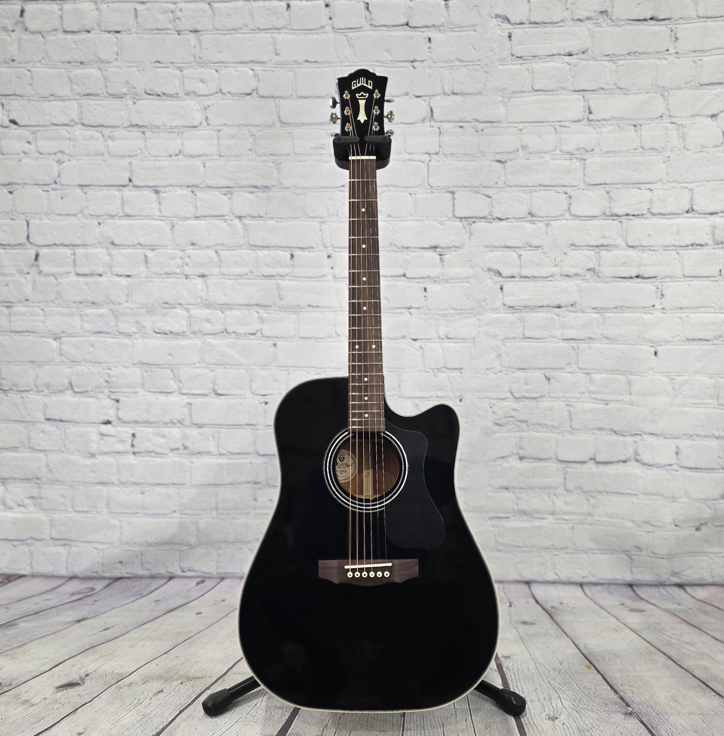 Guild Westerly Collection D-140CE BLK Dreadnaught 6 String Acoustic Guitar Gloss Black