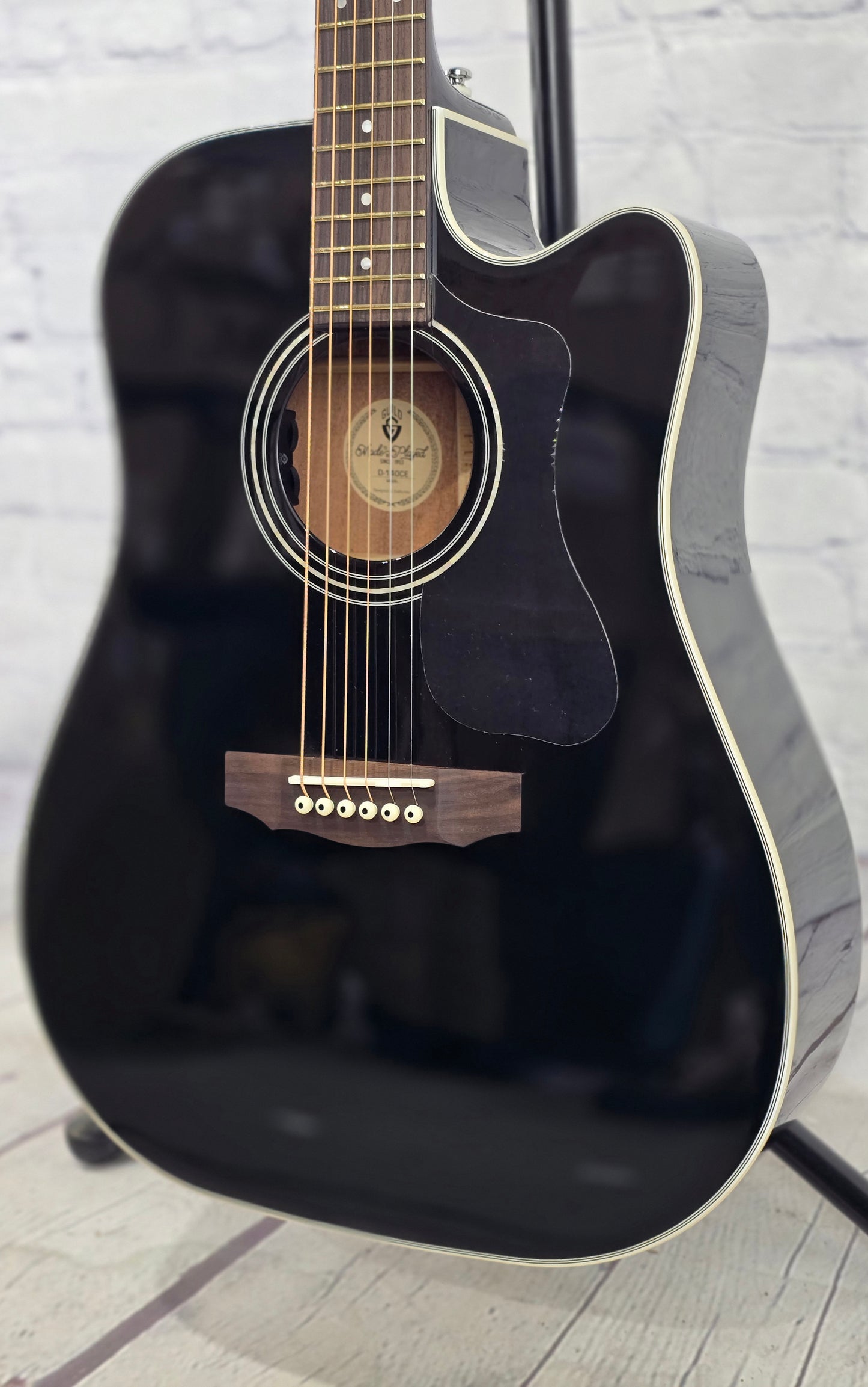 Guild Westerly Collection D-140CE BLK Dreadnaught 6 String Acoustic Guitar Gloss Black