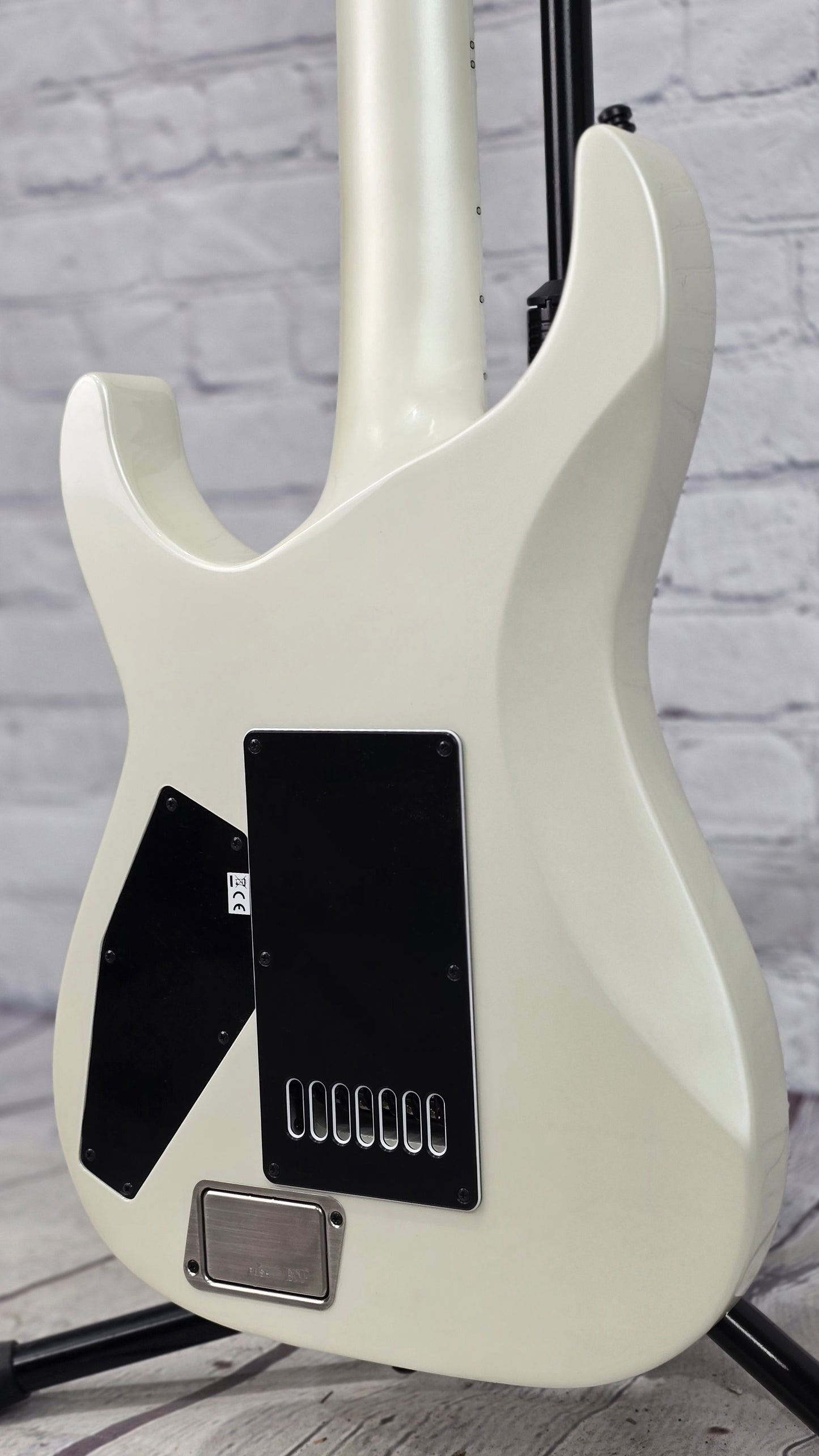 ESP E-II M-II7B ET 7 String Baritone Electric Guitar Pearl White EIIMII7BETPW