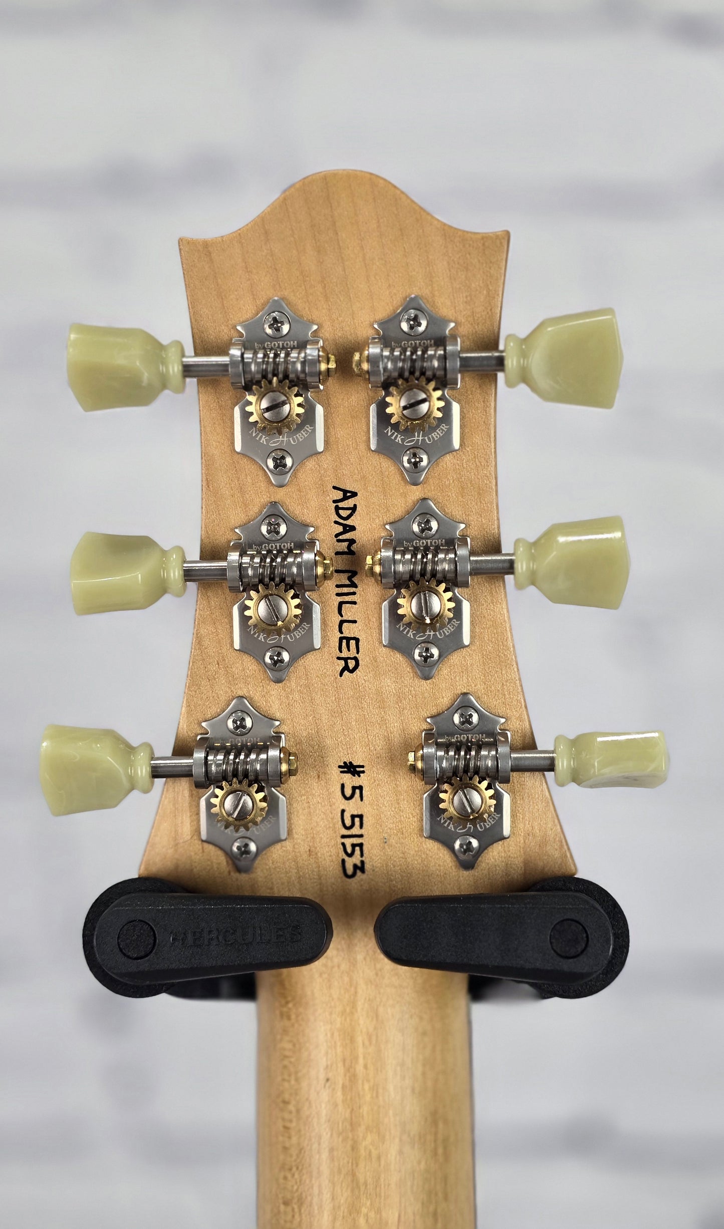 Nik Huber Guitars Adam Miller Signature Redwood Hollowbody 6 String Electric Guitar Natural Semi-Gloss