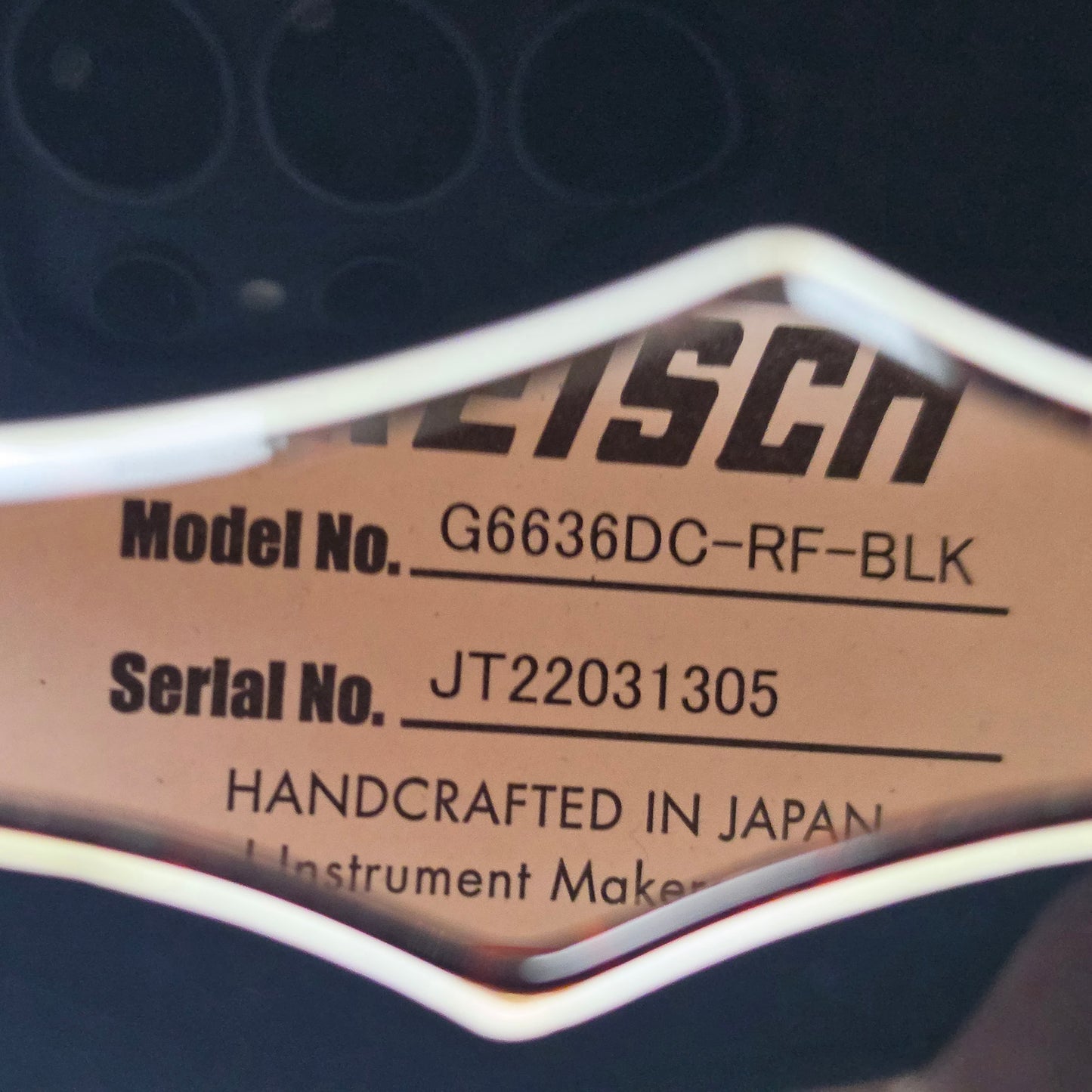 USED Gretsch G6136 Falcon Center Block Richard Fortus Signature 6 String Electric Guitar Gloss Black