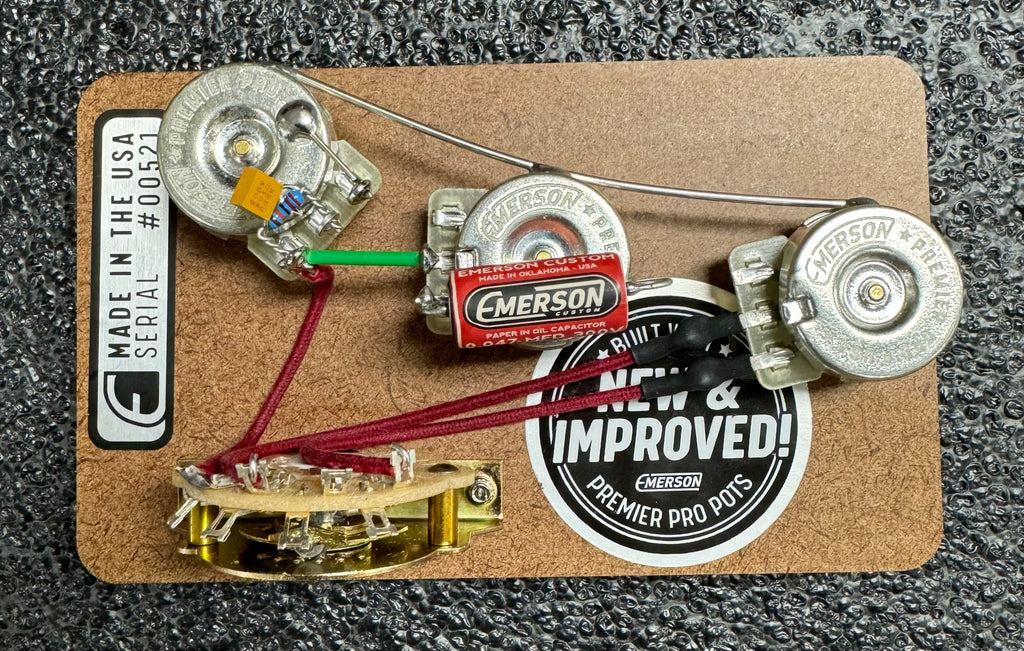 Emerson Custom Blender 5-Way Stratocaster Prewired Harness Kit - Premier Pro S5B-PREMIER
