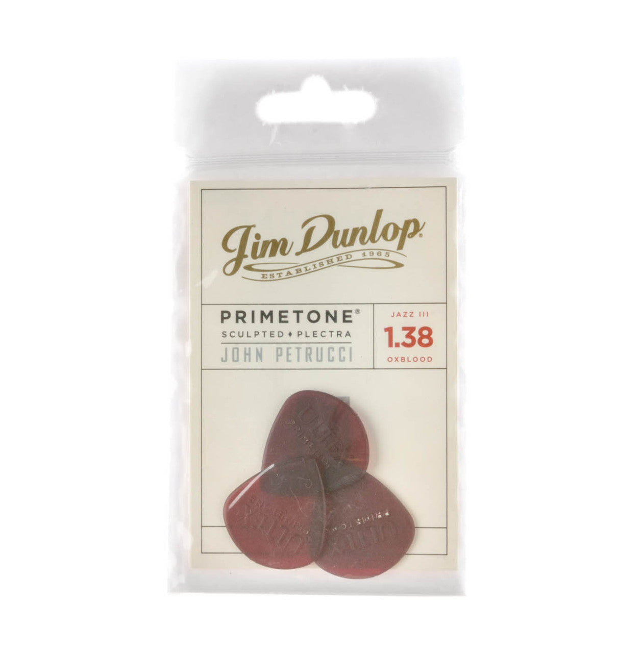 Dunlop John Petrucci Primetone Oxblood Guitar Picks 518PJPBK