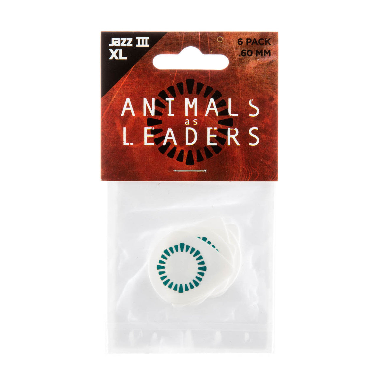 Dunlop Animals As Leaders Jazz III XL Tosin Abasi .60mm Tortex Guitar Picks (6)