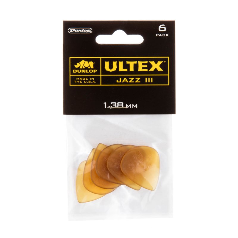 Dunlop Ultex Jazz III XL 1.38mm Guitar Picks (6 Pack)