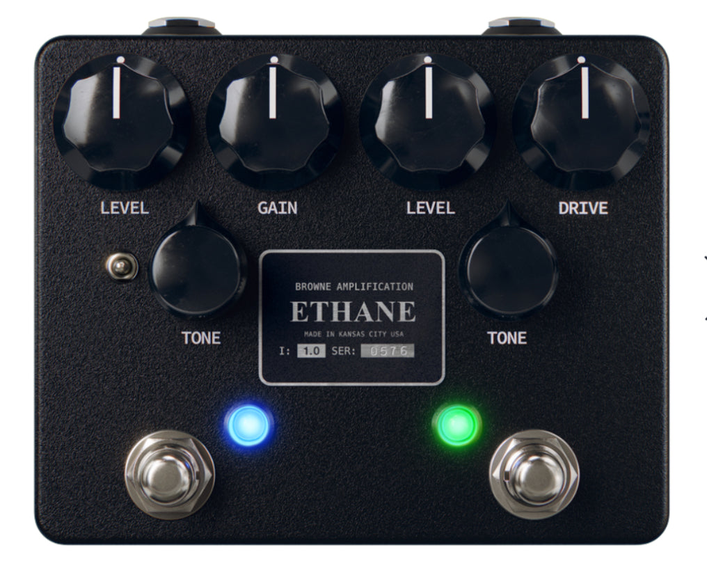 Browne Amplification Ethane Dual Overdrive Pedal Black