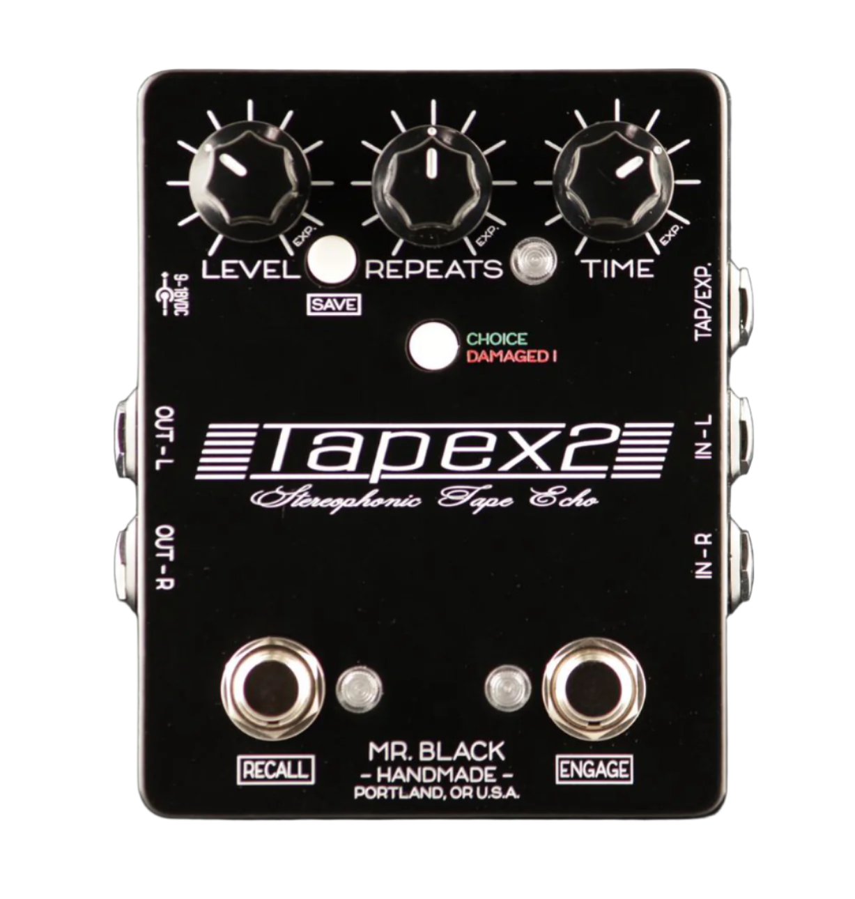 Mr Black Pedals Tapex 2 stereo analog tape delay.