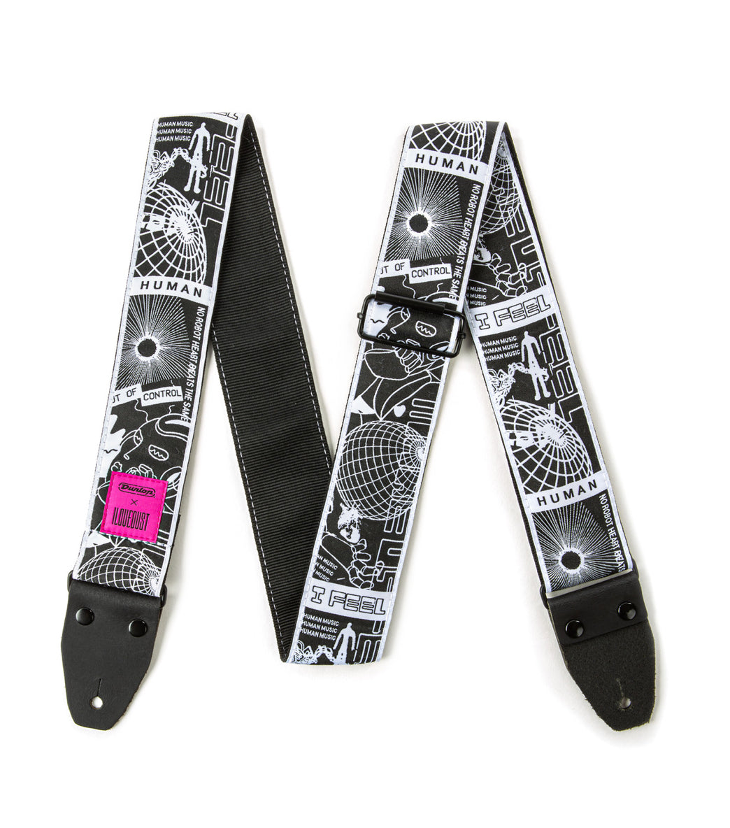 Dunlop ILOVEDUST Robot Heart Guitar Strap