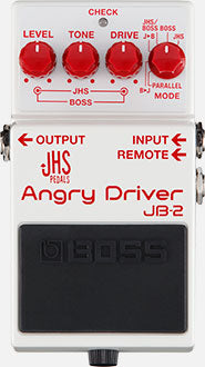 BOSS JB-2 Angry Driver guitar pedal is half JHS Angry Charlie and half BOSS Blues Driver.