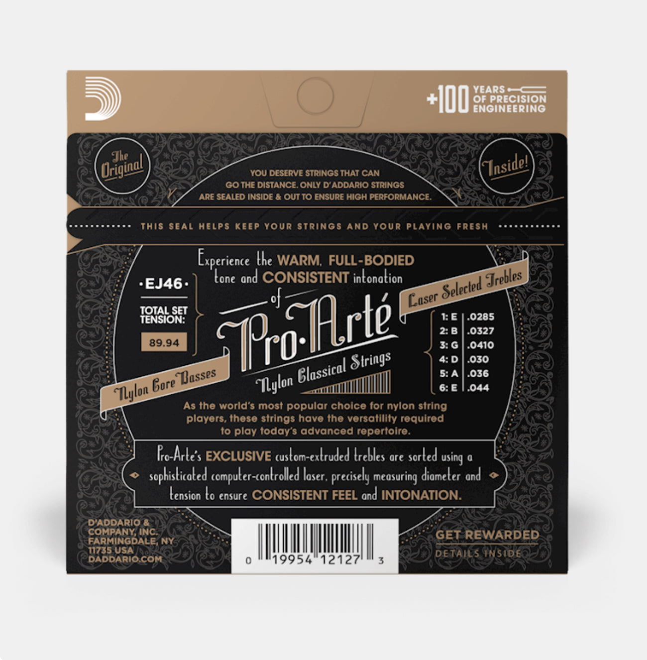 D'addario Pro-Arte Nylon Core Classical Guitar Strings (Hard Tension)