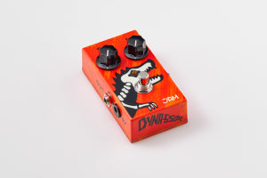 Side view of Jam Pedals Dynassor analog guitar compressor for sale Leprechaun FX in Edmonton, Alberta, Canada..