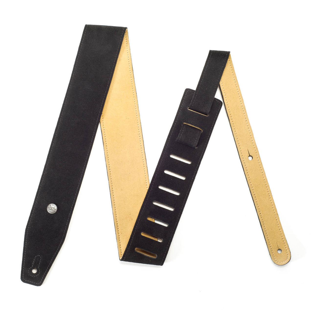 Dunlop BMF Suede Ebony Black Guitar Strap