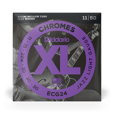 D'addario XL Chromes Flat Wound Electric Guitar Strings